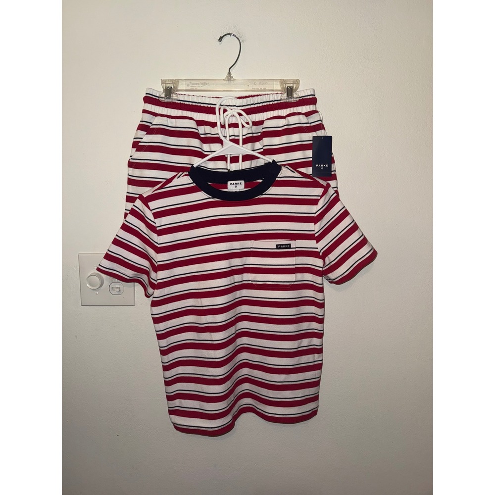 PARKE x Target Striped T-Shirt & Shorts Set  Navy/White/Blue Size XS/S